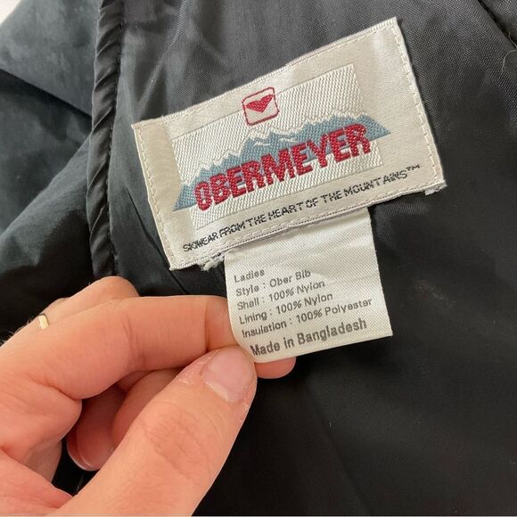 Obermeyer Vintage 90’s Ober Bib Insulated Ski Snow Board Overall Pant Black 20 - Picture 13 of 16